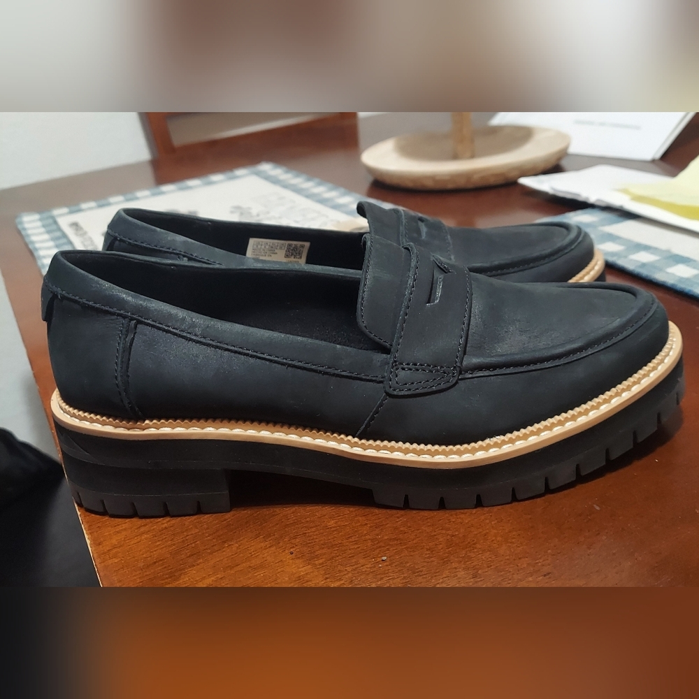 Womens Black Toms Cara Loafers 8